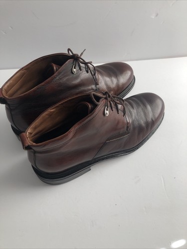 LM Brown Lether Chukka Boots Made in Italy Men Size 8 - Picture 2 of 8
