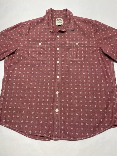 Lands End Blake Shelton rotes Western Hemd mit Knopfleiste Größe XL Country Cowboy Rodeo - Bild 2 von 23