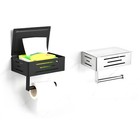 Toilettenpapierhalter mit Feuchttücherbox Edelstahl Klorollenhalter Wandmotage