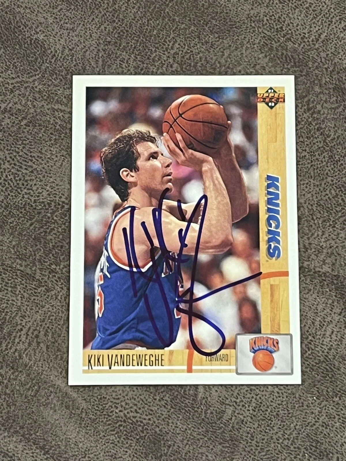 1991-92 Upper Deck Kiki Vandeweghe #323 NM-MT NY Knicks AUTO Autograph Signed