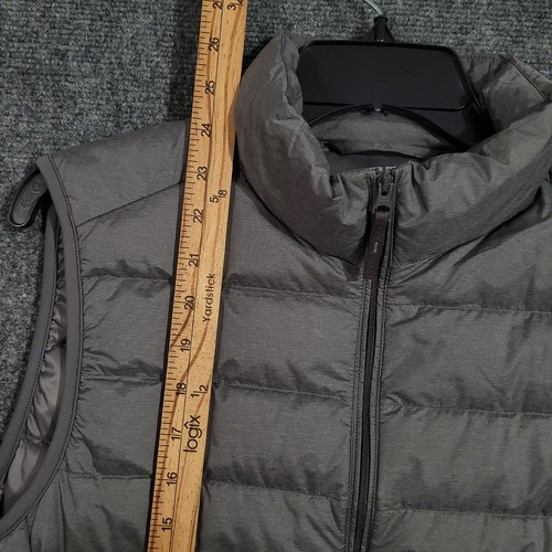 Uniqlo Ultra Light 90% Down Vest Mens Small Packable Puffer Gray Full Zip - Picture 7 of 9