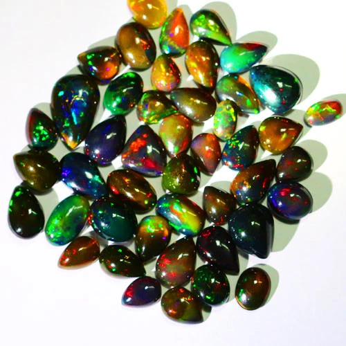 50 CT AAA GRADE COLORPLAY WELO ETHIOPIAN BLACK OPAL UNSEEN ON