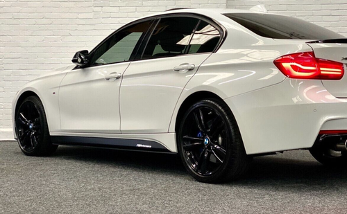 FOR BMW F30 F31 M MATTE BLACK SIDE SKIRT EXTENSION LIP M PERFORMANCE 2012-2019 - Picture 5 of 16