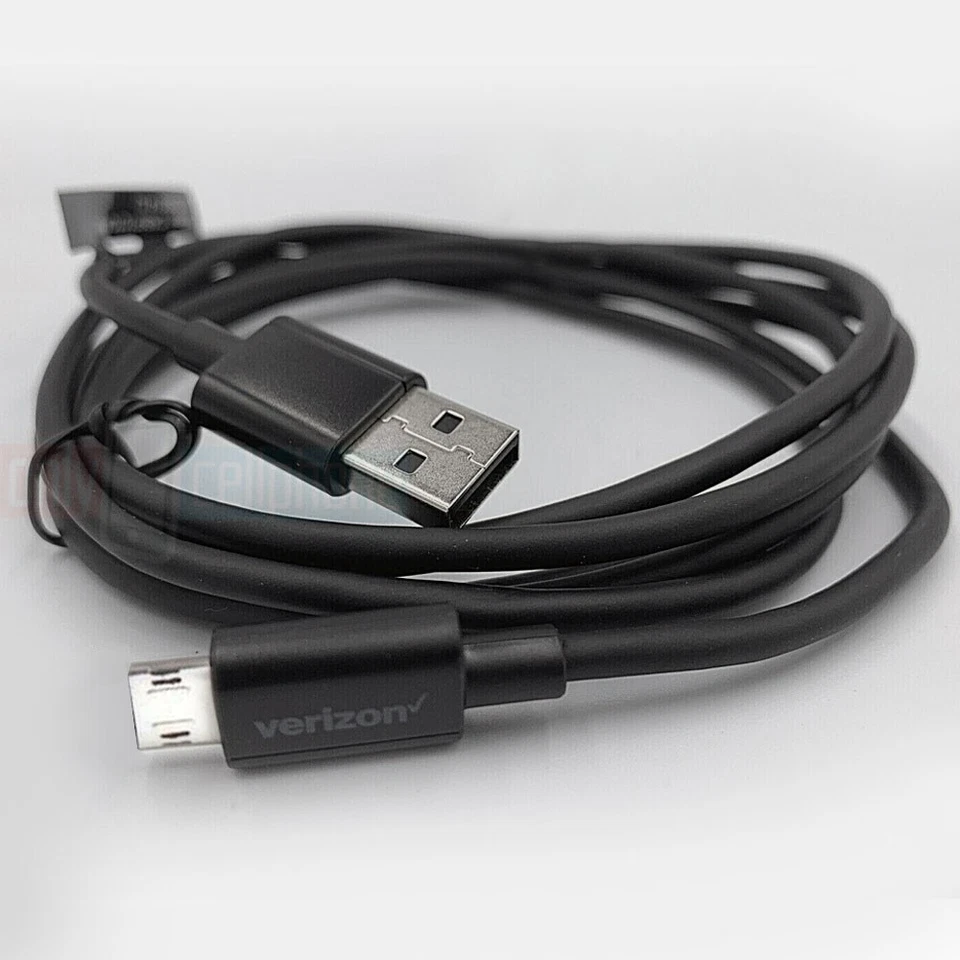 Original Verizon Black 6FT micro-USB Charge Data Cable w/LED for Galaxy S7/S6/S4 - Image 4 of 4