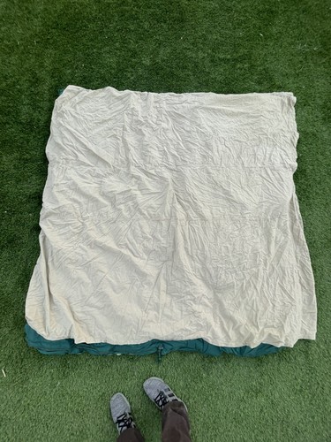 VTG Eddie Bauer Down Sleeping Bag Totem Pole 3lb fill Flannel Sheet Rectangle - Picture 10 of 10