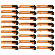 25x Bulk Utility Knife Box Cutters Snap Off Blade Neon Orange