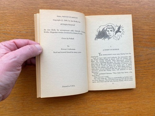 Ray Cummings Tama, Princess of Mercury 1st US Paperback ed Very Good ACE # F-406 - Picture 4 of 4