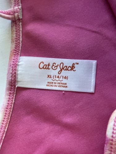 Cat & Jack Girls size XL (14/16) One-Piece Wicking Pink Tie Dye Swimsuit - Picture 15 of 17