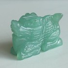 Carved crystal green aventurine dragon figurine animal carving home decor
