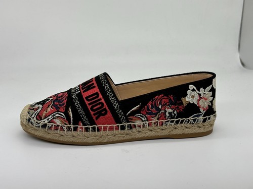 Zapatos de alpargatas planas de algodón bordados jardín botánico DIOR Granville $750 - Imagen 12 de 16