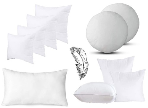 Luxury Duck Feather or Hollowfibre Cushion Pads Inserts Deep Filling Inner Sizes - Picture 18 of 49
