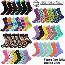 3-12 Pairs Women Girls Cotton Casual Athletic Sports Ankle Crew Socks Size 9-11