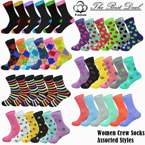 3-12 Pairs Women Girls Cotton Casual Athletic Sports Ankle Crew Socks Size 9-11 - Picture 1 of 23