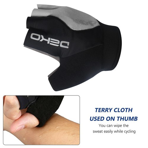 Men Cycling Gloves Bike Half Finger Mitts Padded Fingerless Sports lightweight - Picture 11 of 29