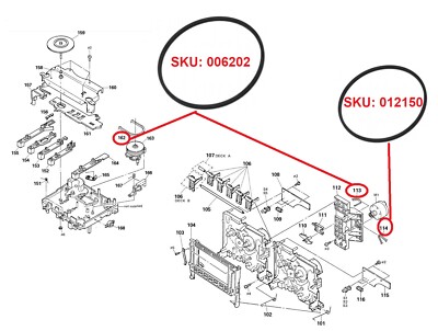Kit Cinghie In Gomma Per Lettori A Cassetta Sony – 5 Pezzi Per LBT, MHC, HCD E Più Modelli - 2