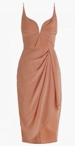 dress zimmermann drape silk midi nectar sz bridesmaid cocktail
