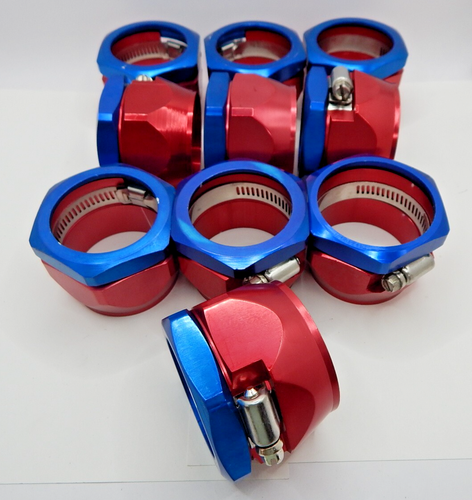 (10 Pack) Aluminum Magna Clamp Red Blue Fits 2-1/4" OD Radiator Hose End AN32 - Picture 9 of 12