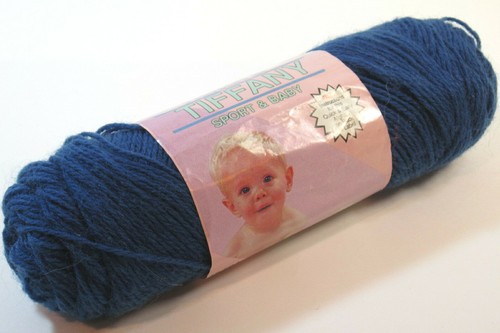 Lote de 3 madeja Natura Tiffany deporte e hilo de bebé color azul marino 3 capas acrílico - Imagen 2 de 2