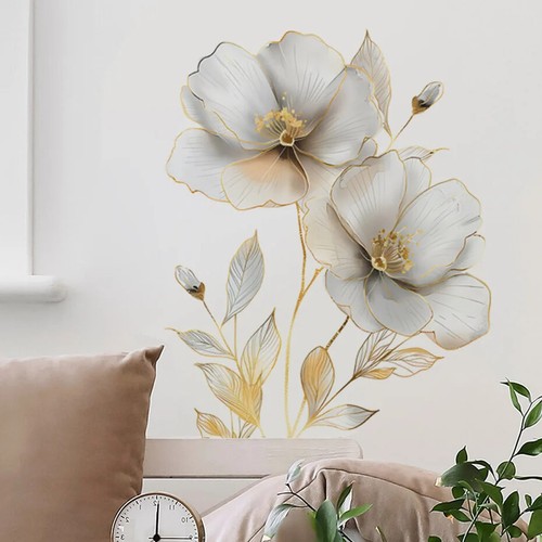Beautiful Flower Wall Sticker For Living Room Home Decor Bedroom New Wallpaper - Picture 24 of 24