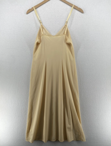 VANITY FAIR Nightgown 34 S Full Slip Midi Cami Spaghetti Strap Beige USA Vintage - Bild 3 von 14