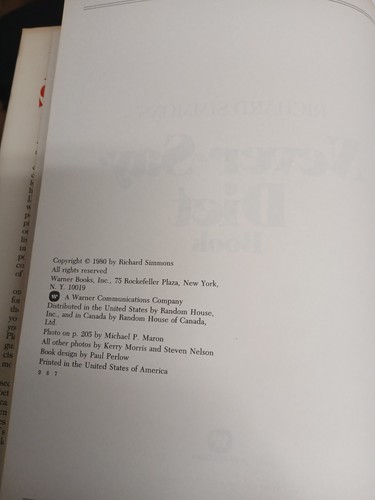 Richard Simmons' Never-Say-Diet Book Hardcover 1980 First Edition - Bild 7 von 9
