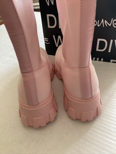 New wild diva Lounge Presley ankle boots pink 7.5 Spring Rain Boots - Picture 6 of 10