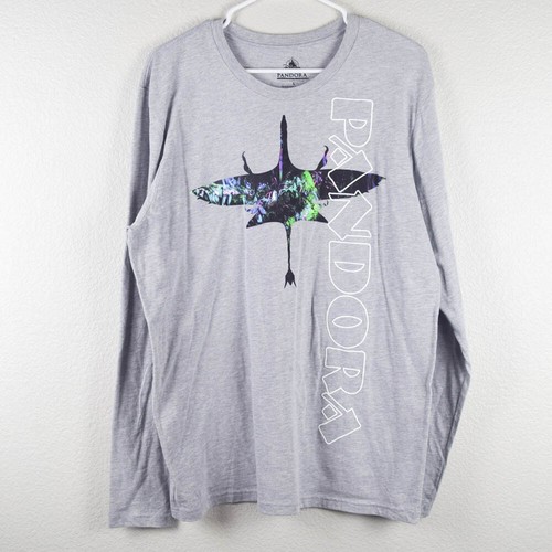 Disney Pandora Adult L Gray Long Sleeve Tshirt Tee World of Avatar Animal Kingdo - Picture 1 of 4