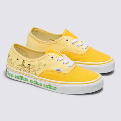 【新品未使用】VANS AUTHENTIC SESAME STREET New Vans X Sesame Street Authentic Yellow/White Sneakers