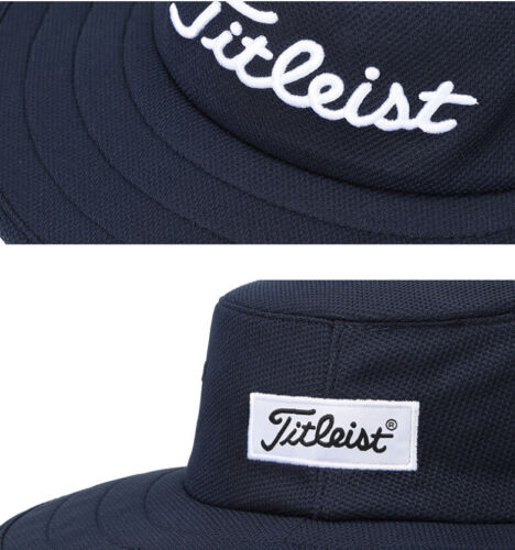 Titleist Tour Aussie Bucket Hat Wide Brim Sun Hat Golf Cap Unisex Blue/White - Picture 11 of 18