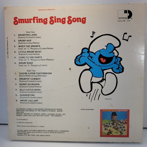 Die Schlümpfe Schlümpfe singen Lied Original Vinyl Schallplatte 1980 ARI-1018 Album LP - Bild 15 von 16