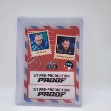 EJ Tackett Anthony Simonsen Pin Pals 2024 Leaf Bowling PBA 1/1 Red Clear Proof 