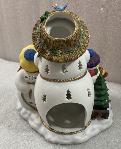 Partylite SCHNEEMANN Schneeglocke Figur Teelichthalter 7" Höhe - Bild 6 von 7