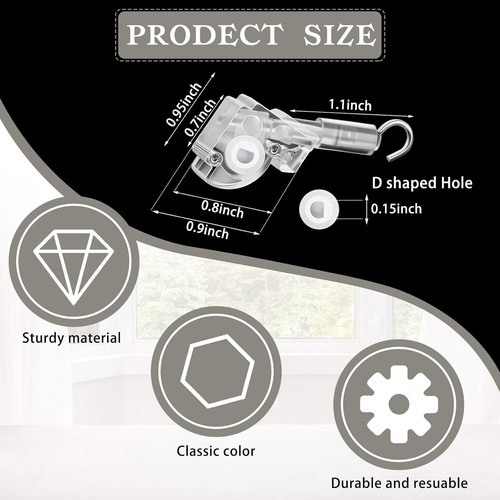 4 Pieces Blind Wand Tilt Control Wand Tilter for 1 Inch Mini Blind Head Rail Bli - Picture 2 of 11