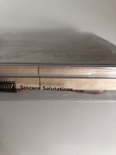Stampin Up Sincere Salutations Wishes Get Well Greetings Thanks Rubber Stamp Set - Picture 2 of 3