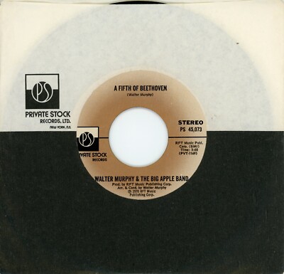 WALTER MURPHY A Fifth Of Beethoven 1976 PRIVATE STOCK 45rpm Disco NOS