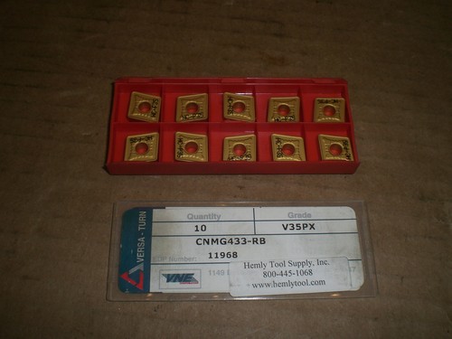 Paquete de 10 insertos de carburo Versa Turn cnmg433-rb grado V35PX - Imagen 3 de 6