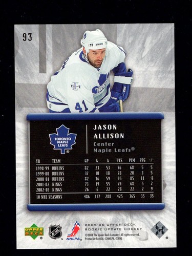 2005-06 Upper Deck Rookie Update Base Hockey Cards #1-100 Pick From The List - Picture 187 of 201
