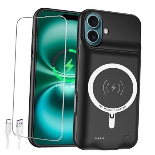 Battery Case for iPhone 16, Newest 10000mAh High Capacity Rechargeable