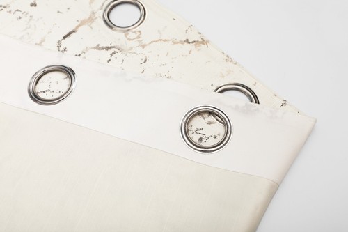 Crushed Velvet Vorhänge Gefüttert Paar Ring Top Marmor Muster Luxus Vorhang - Bild 29 von 30