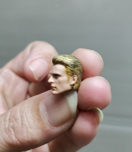 Figuras JOYTOY modelo 1/18 Chris Evans Capitán América cabeza de hombre ajuste esculpido 3,75" - Imagen 5 de 6