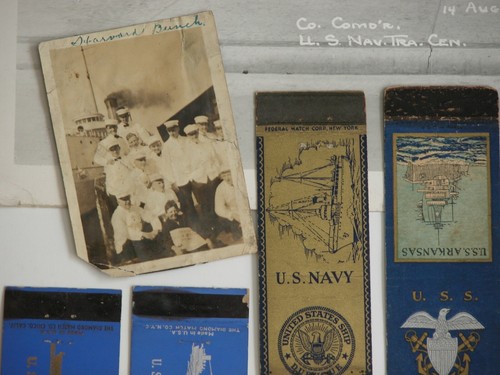 Vtg WW2 US Navy Ships Matchbook Covers USN Estate Photographs Letter Collection - Picture 2 of 12