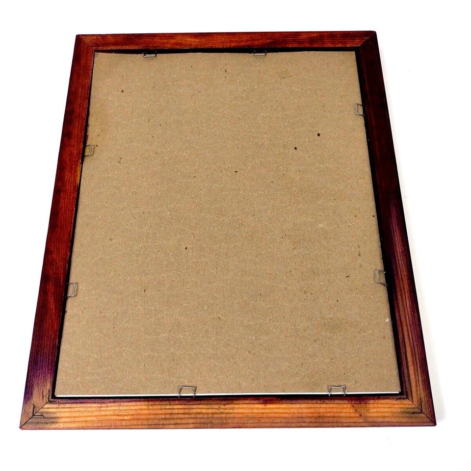 Vintage Magee Company Solid Wood Photo Frame w Glass 8 x 10" Made in