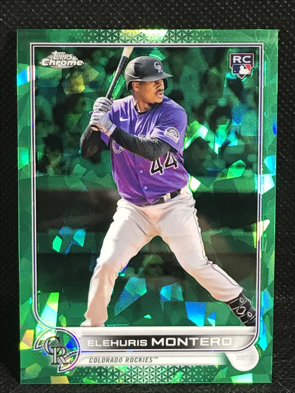 2022 TOPPS CHROME UPDATE SAPPHIRE Elehuris Montero RC #US-110 GREEN #50/75