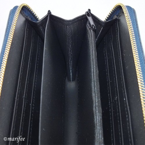 Damen-Geldbörse, gross, mit Metall-Applikationen, Blau oder Rot - Bild 8 von 15