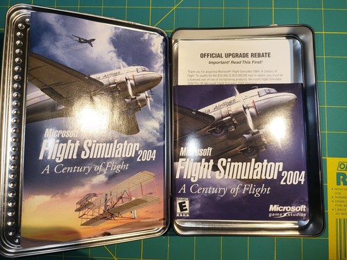 Microsoft Flight Simulator 2004: A Century of Flight CD-ROM w/Manual CIB Tin - Picture 6 of 10