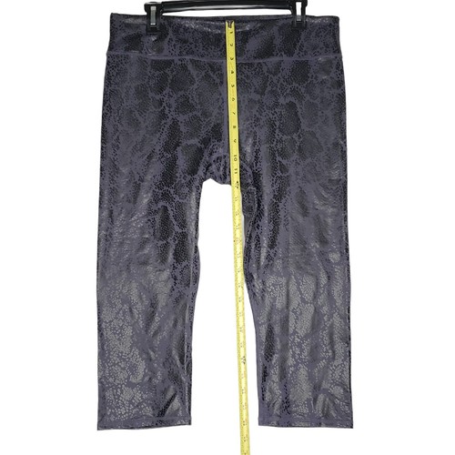 Fabletics Salar Printed Powerhold Crop Leggings Purple Blk Womens Size XL 12-14 - Picture 13 of 14