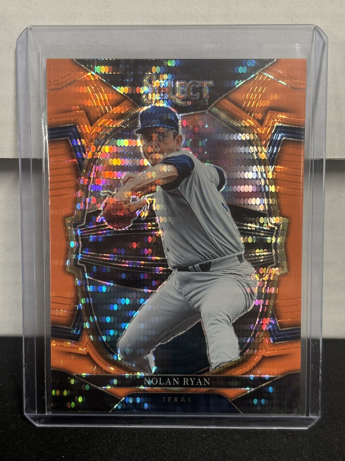 2023 Select Baseball Nolan Ryan Orange Pulsar Prizm 1/12 🔥 SSP Rangers NM