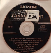 BS9317 CELINE DION   BACKSTAGE KARAOKE CDG
