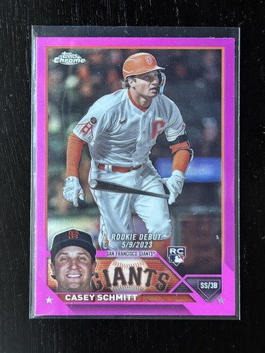 2023 Topps Chrome Update Casey Schmitt Pink Refractor RC Rookie Debut #USC134 - Bild 1 von 2