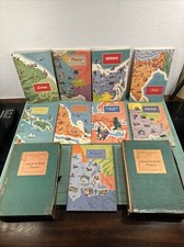 Vintage American Geographical Society Around the World Program 9 Books 1958